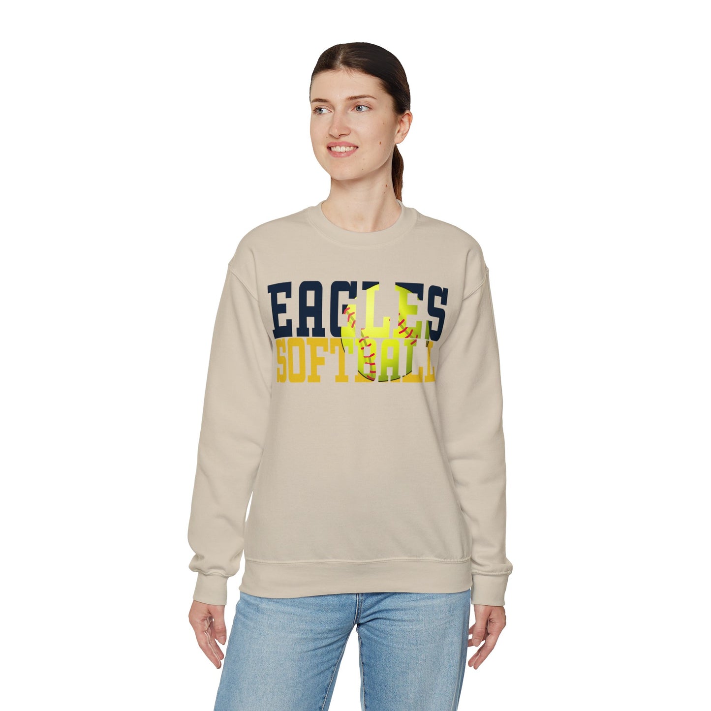 Softball Cutout - Gildan Unisex Heavy Blend™ Crewneck Sweatshirt