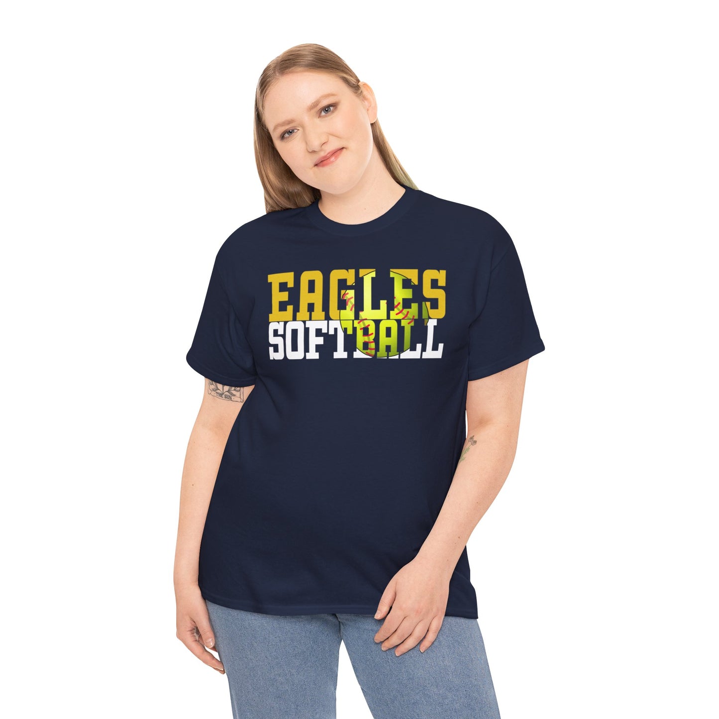 Softball Cutout - Gildan Unisex Heavy Cotton Tee