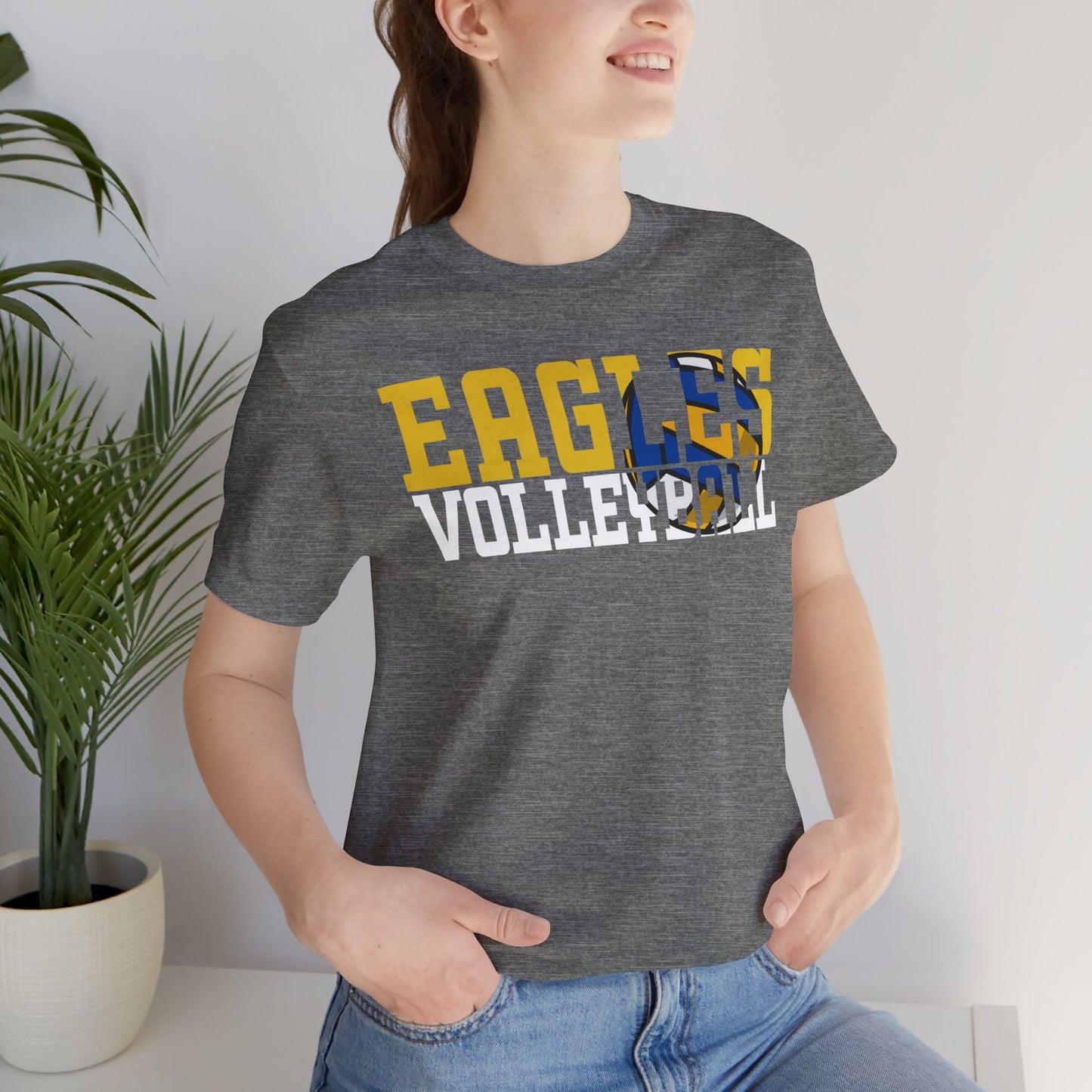 Volleyball Cutout - Bella+Canva Unisex Jersey Short Sleeve Tee