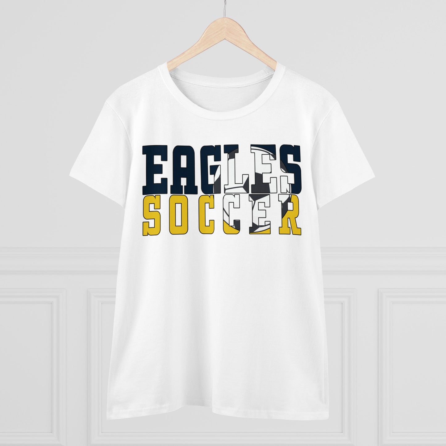 Soccer Cutout - Gildan Women's Midweight Cotton Tee