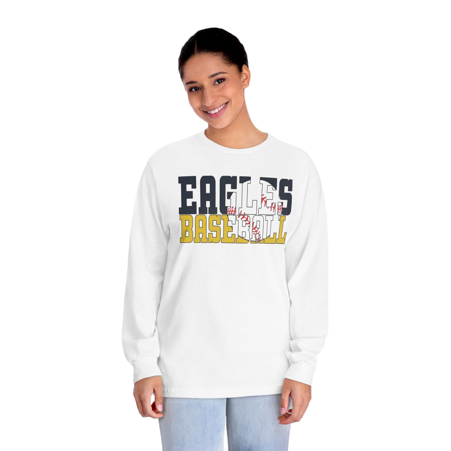 Baseball Cutout - American Apparel Unisex Classic Long Sleeve T-Shirt