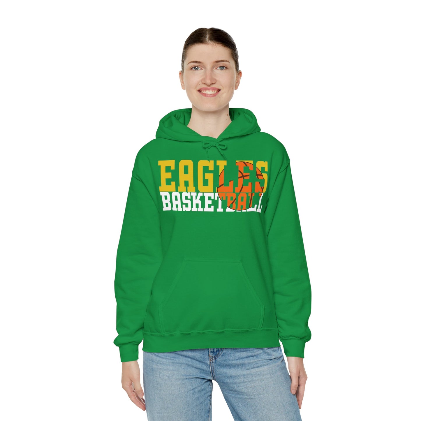 Basketball Cutout - Gildan Unisex Heavy Blend™ Hooded Sweatshirt