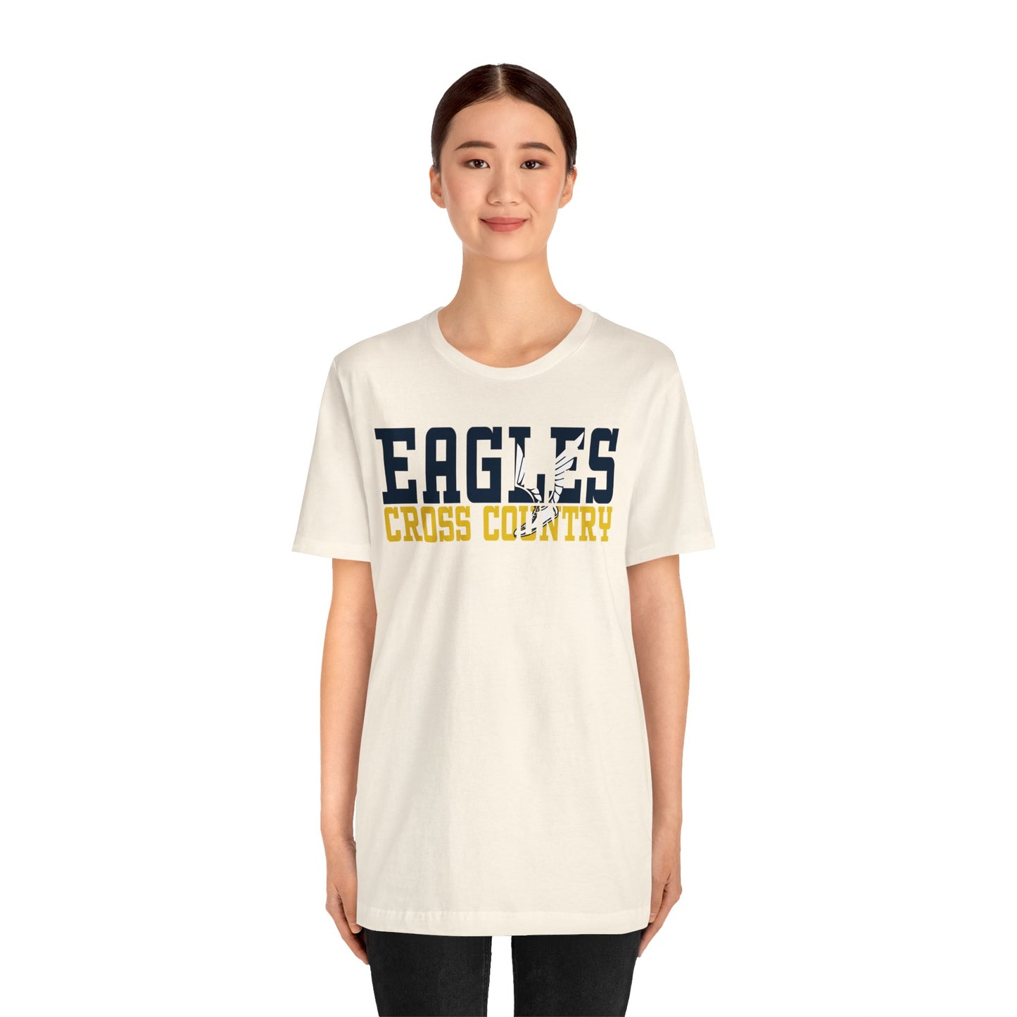 Cross Country Cutout -  Bella+Canva Unisex Jersey Short Sleeve Tee