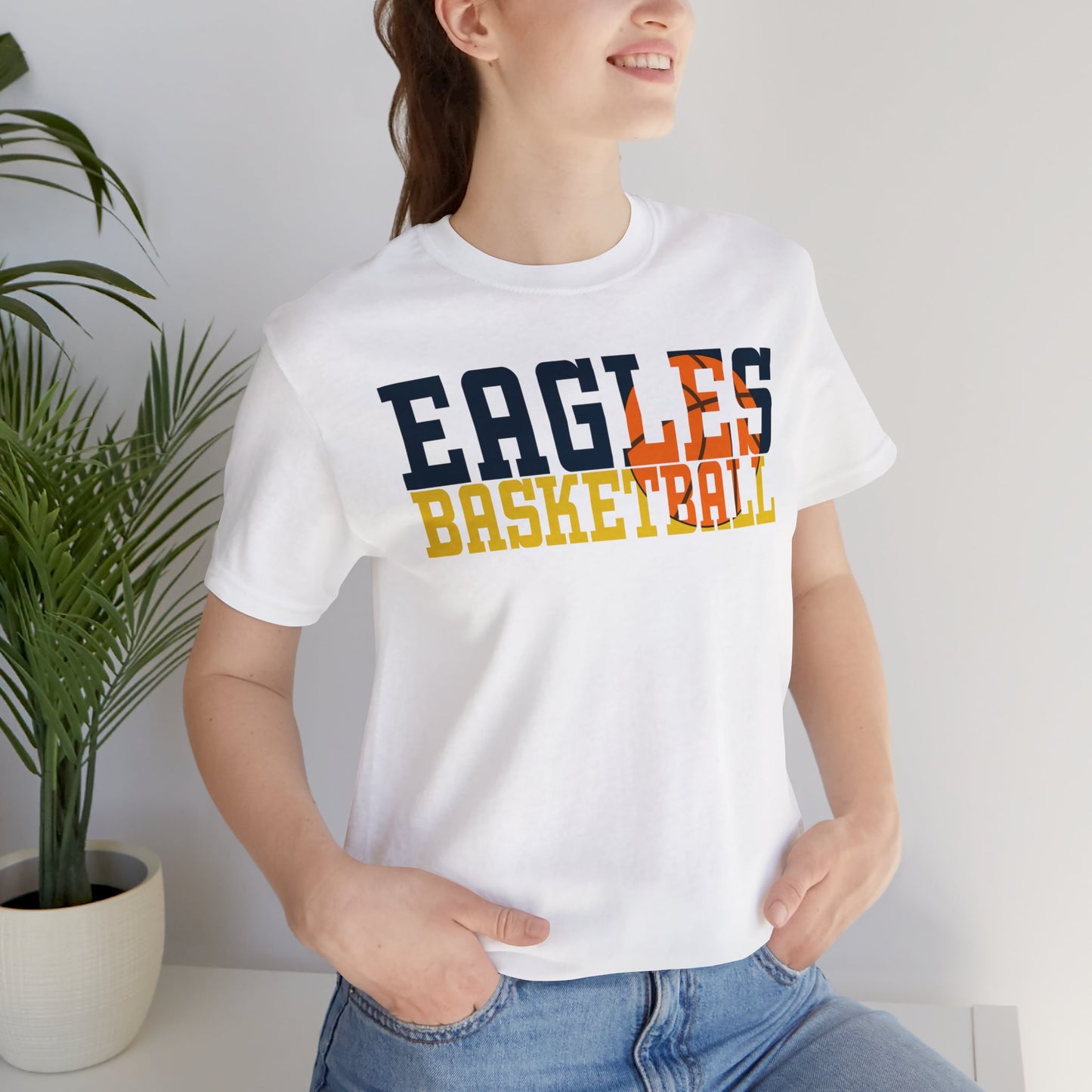 Basketball Cutout - Bella+Canva Unisex Jersey Short Sleeve Tee