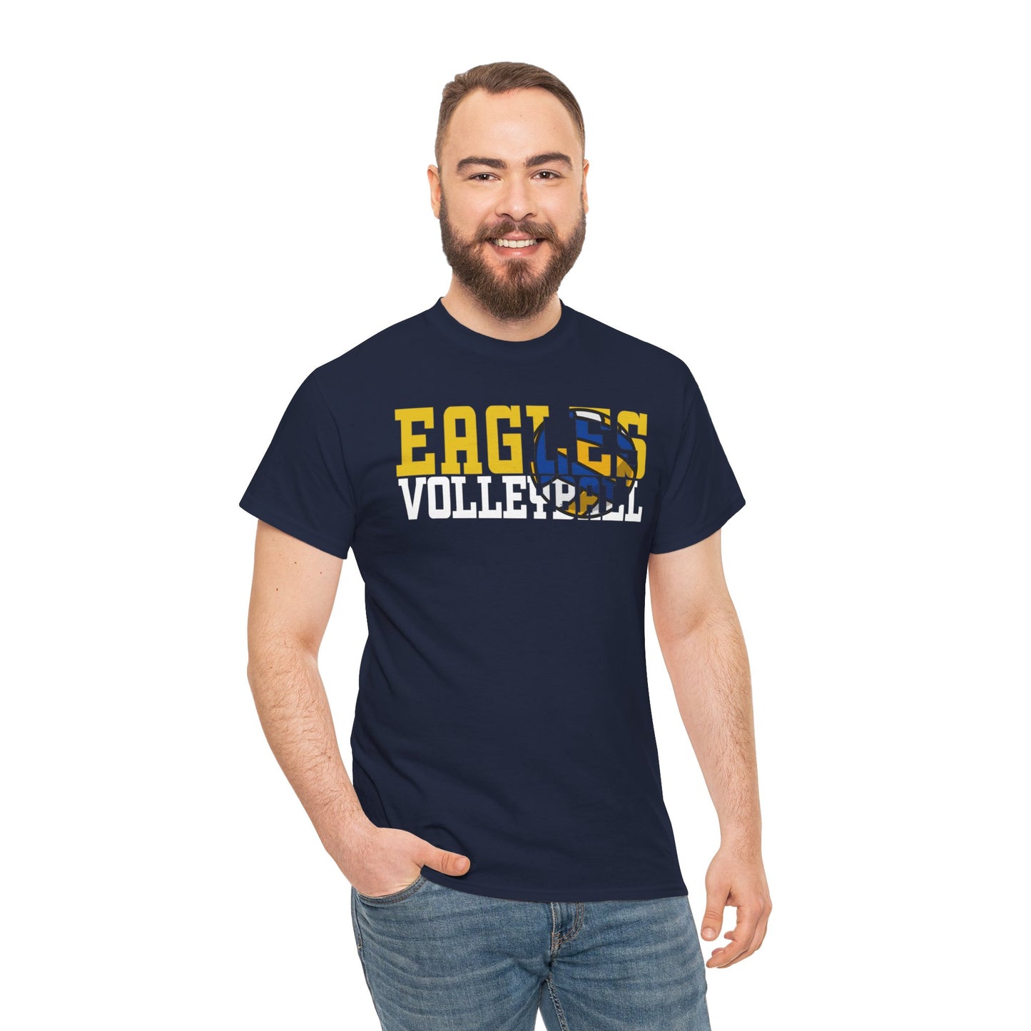 Volleyball Cutout - Gildan Unisex Heavy Cotton Tee