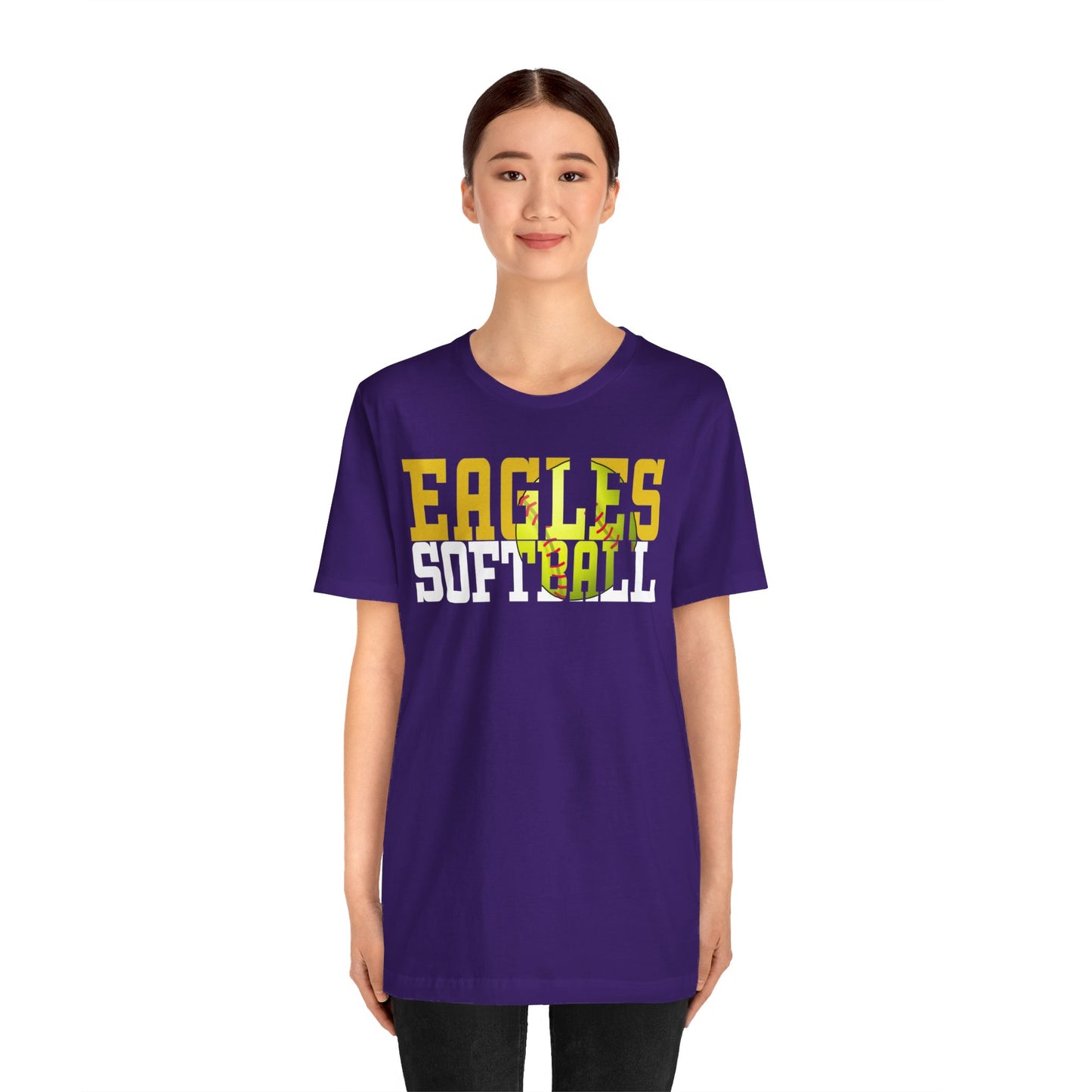 Softball Cutout - Bella+Canva Unisex Jersey Short Sleeve Tee