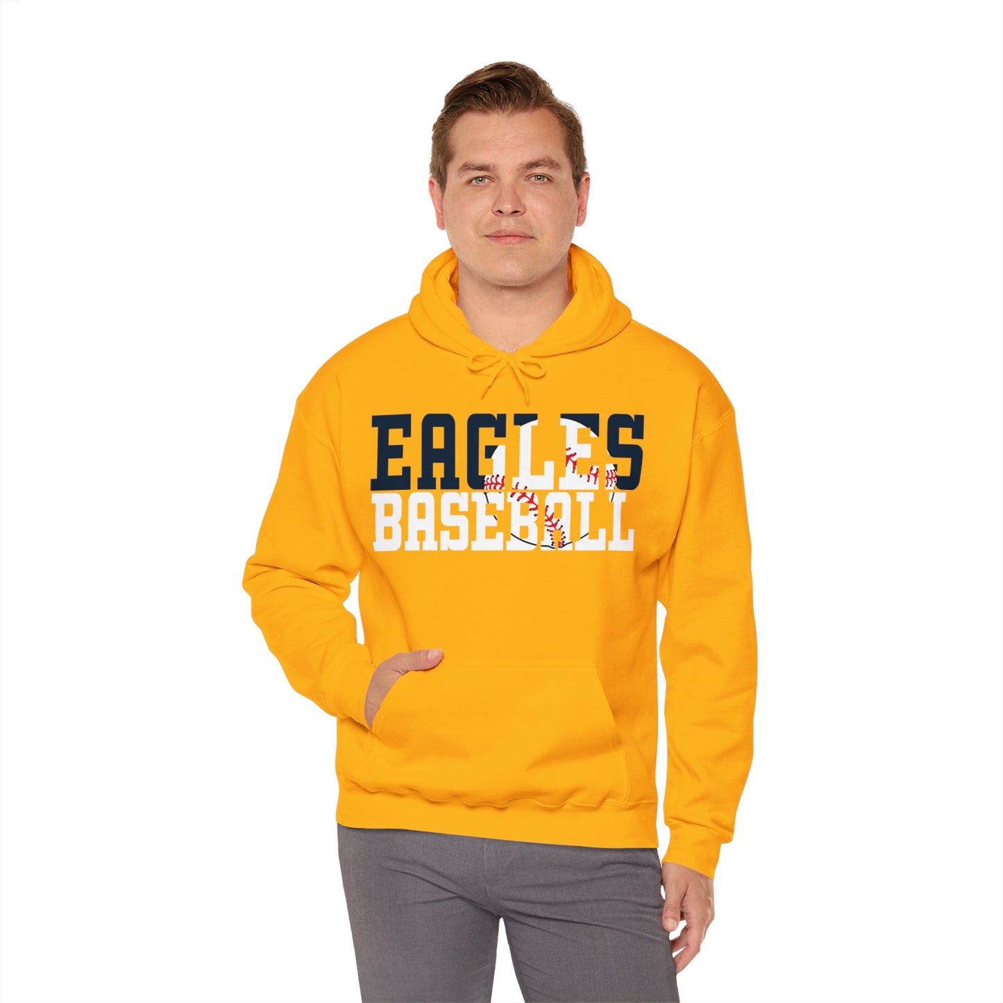 Baseball Cutout - Gildan Unisex Heavy Blend™ Hooded Sweatshirt