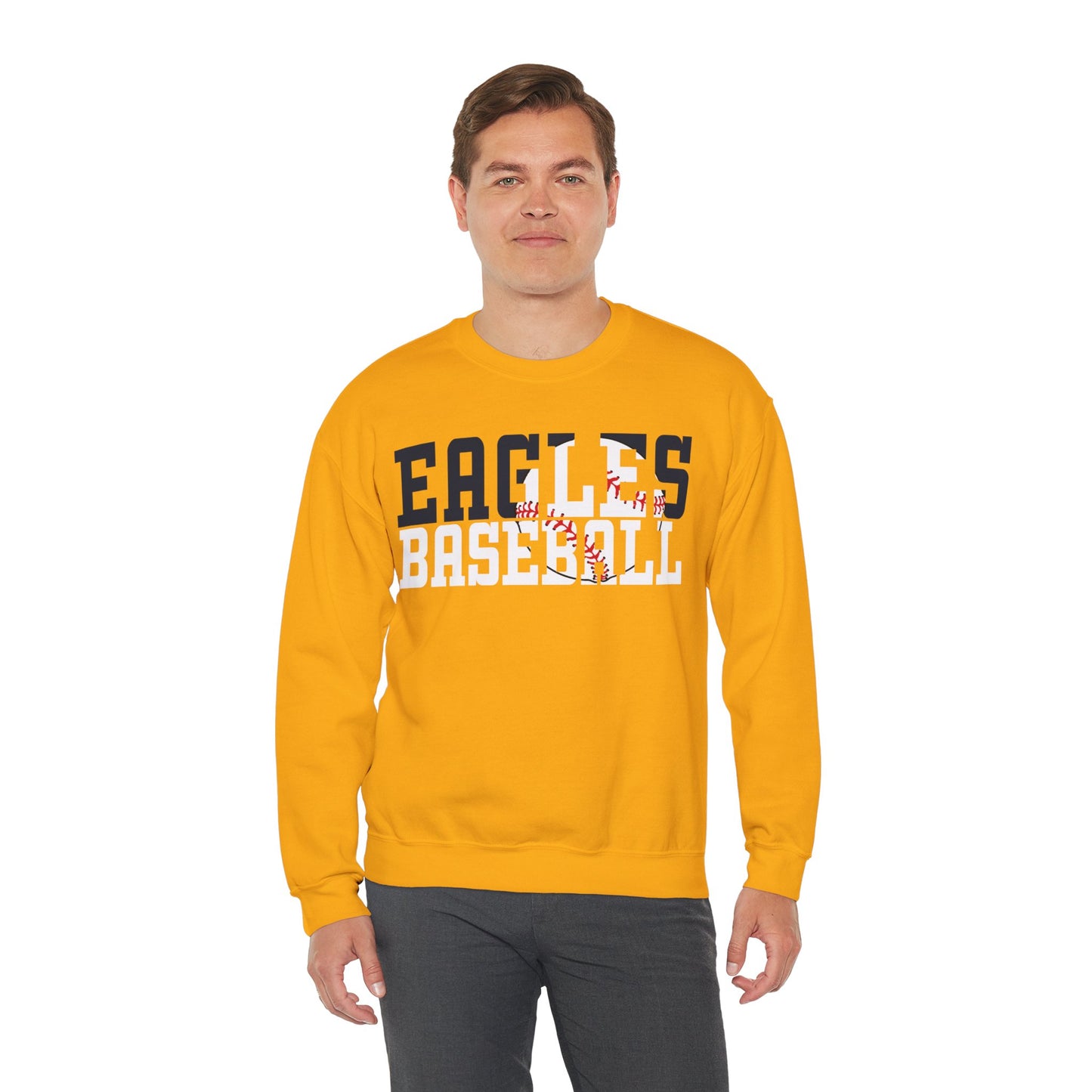 Baseball Cutout - Gildan Unisex Heavy Blend™ Crewneck Sweatshirt