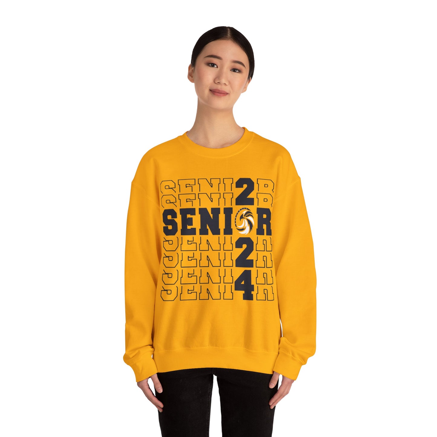 Seniors 2024 Cross Stacked - Gildan Unisex Heavy Blend™ Crewneck Sweatshirt