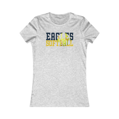 Softball Cutout - Bella+Canva Women's Favorite Tee