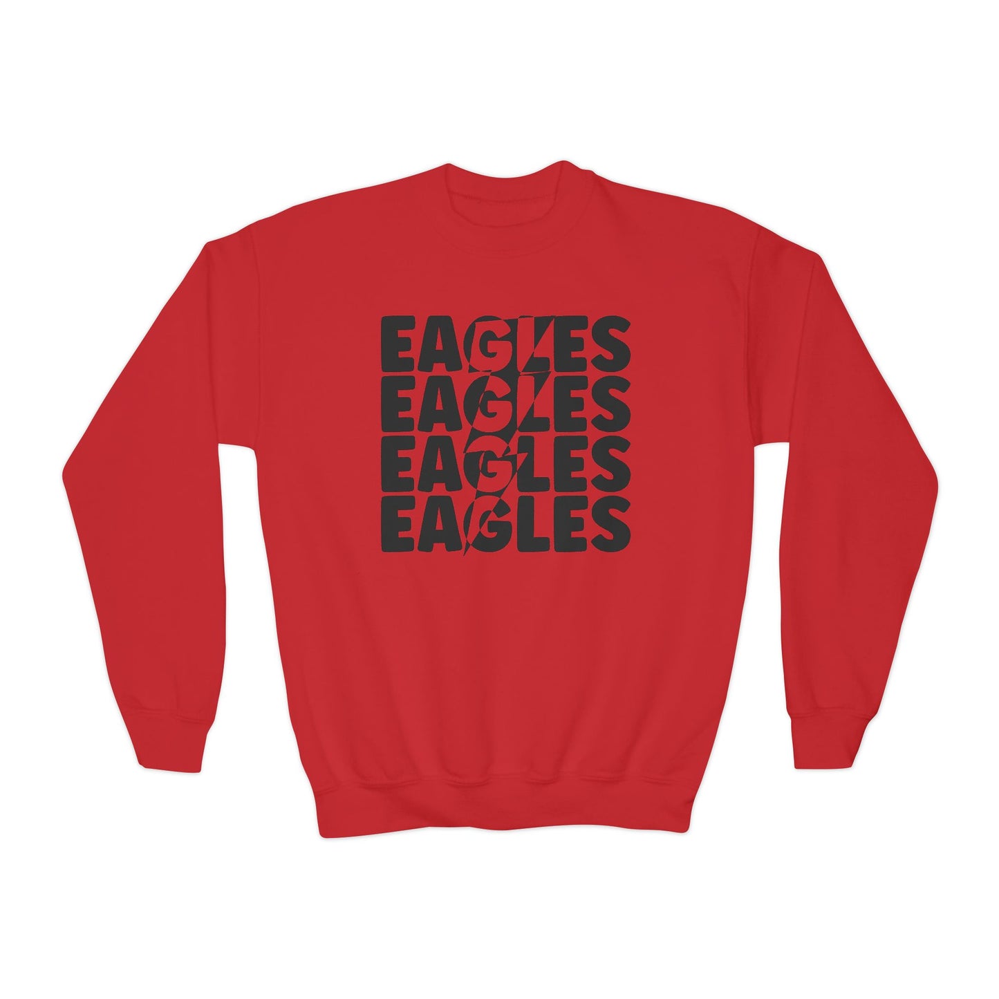 Lightning Bolt Eagle - Gildan Youth Crewneck Sweatshirt