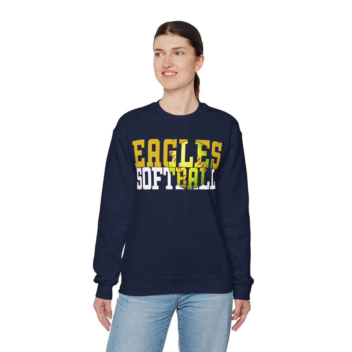 Softball Cutout - Gildan Unisex Heavy Blend™ Crewneck Sweatshirt