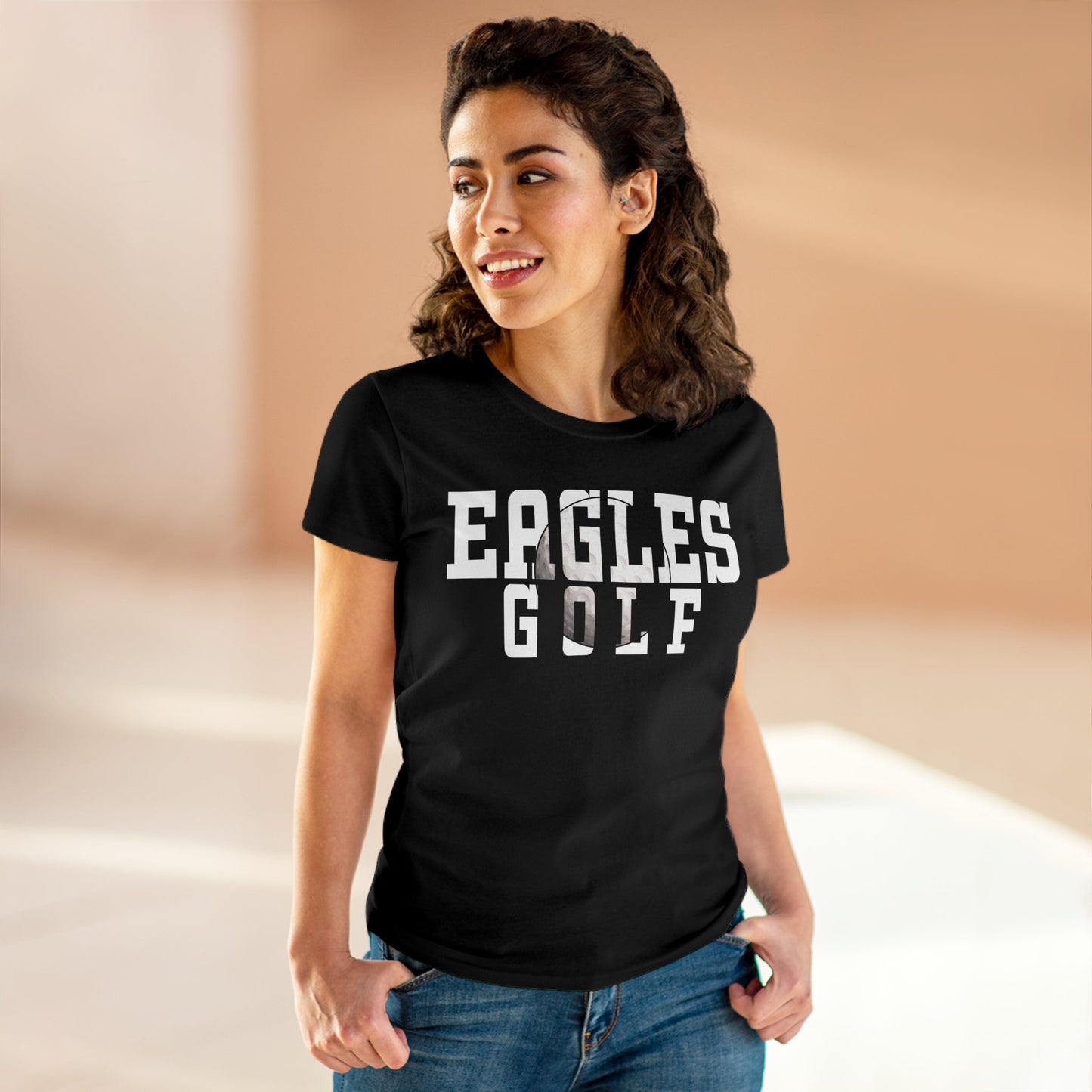 Golf Cutout - Gildan Women's Midweight Cotton Tee