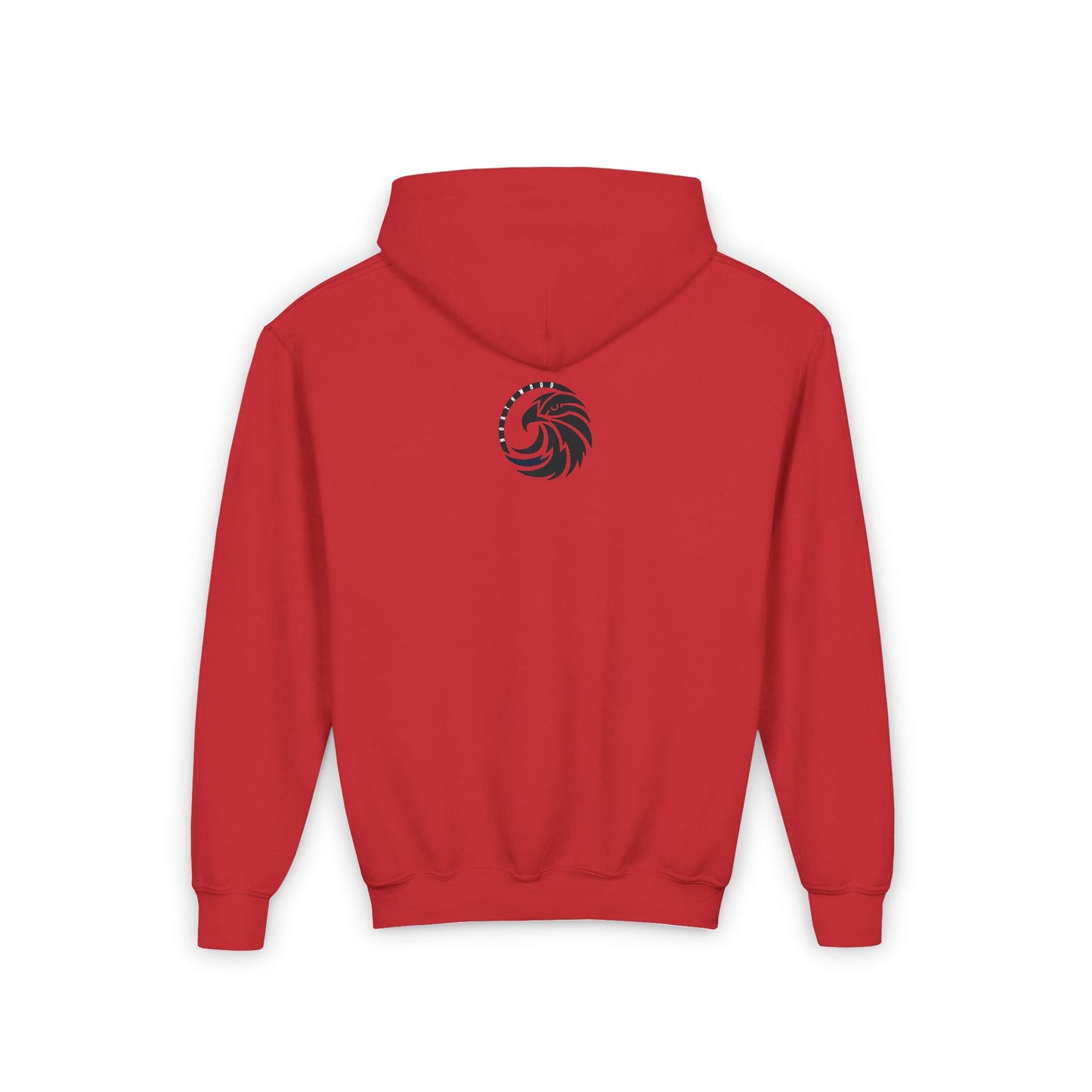 Lightning Bolt Eagle - Gildan Youth Heavy Blend Hooded Sweatshirt