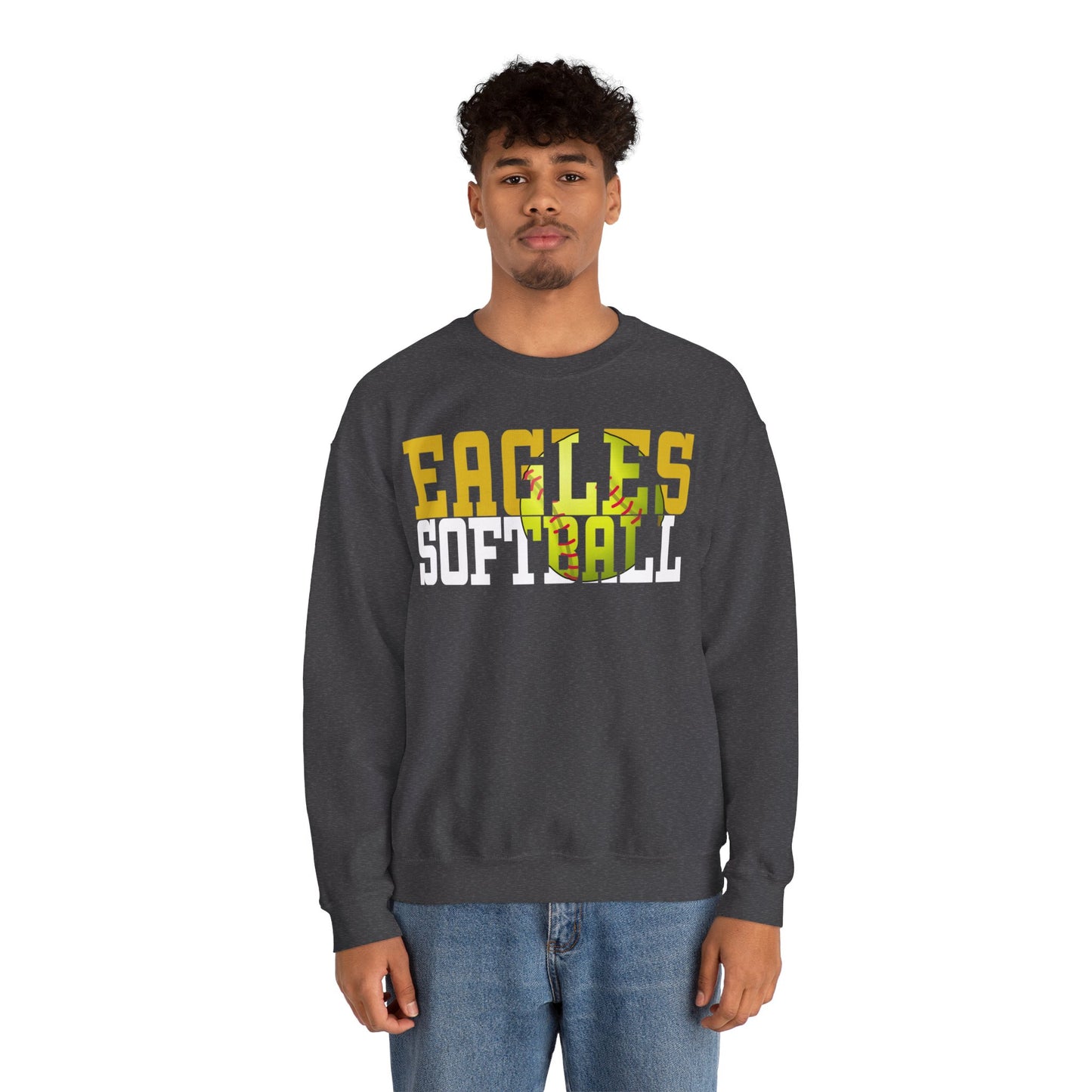 Softball Cutout - Gildan Unisex Heavy Blend™ Crewneck Sweatshirt