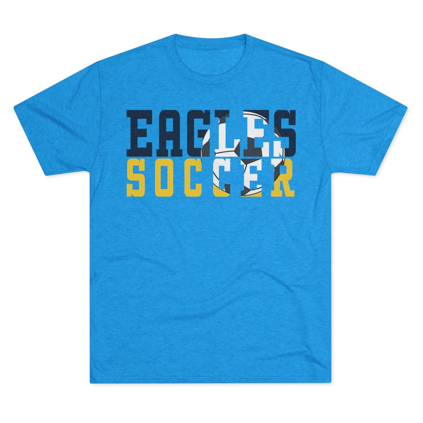 Soccer Cutout - Next Level Unisex Tri-Blend Crew Tee