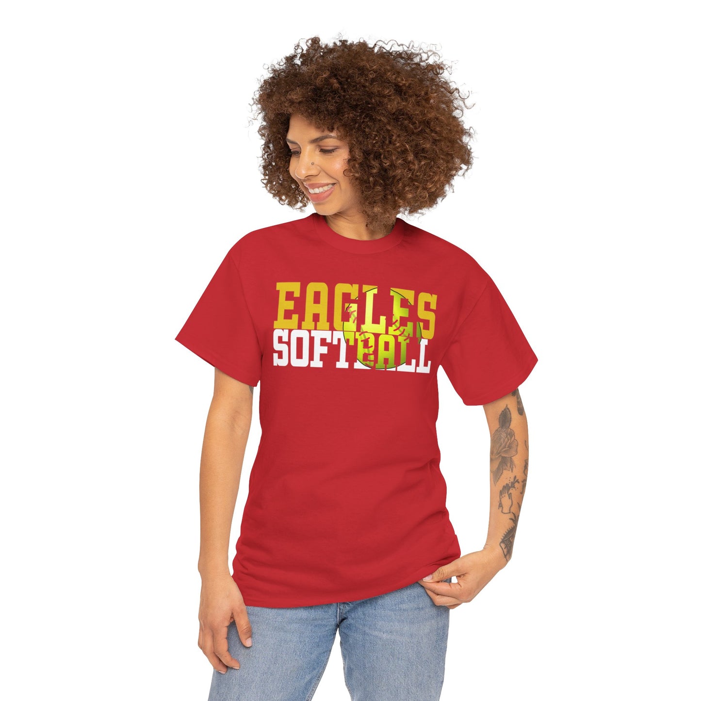 Softball Cutout - Gildan Unisex Heavy Cotton Tee