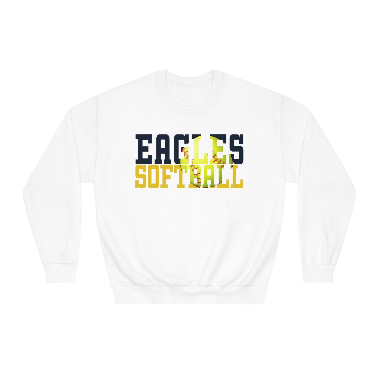 Softball Cutout - Gildan Unisex DryBlend® Crewneck Sweatshirt