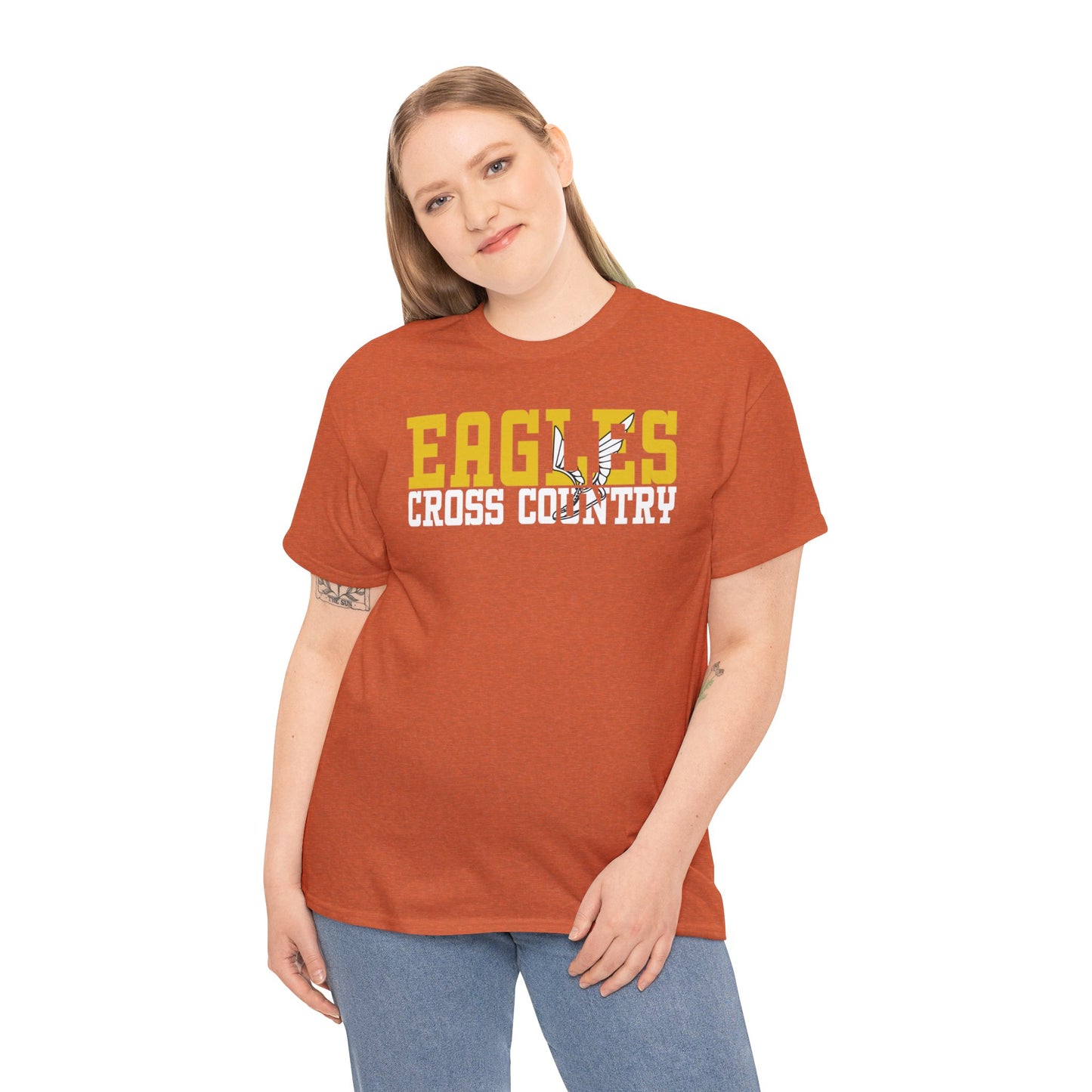 Cross Country Cutout - Gildan Unisex Heavy Cotton Tee