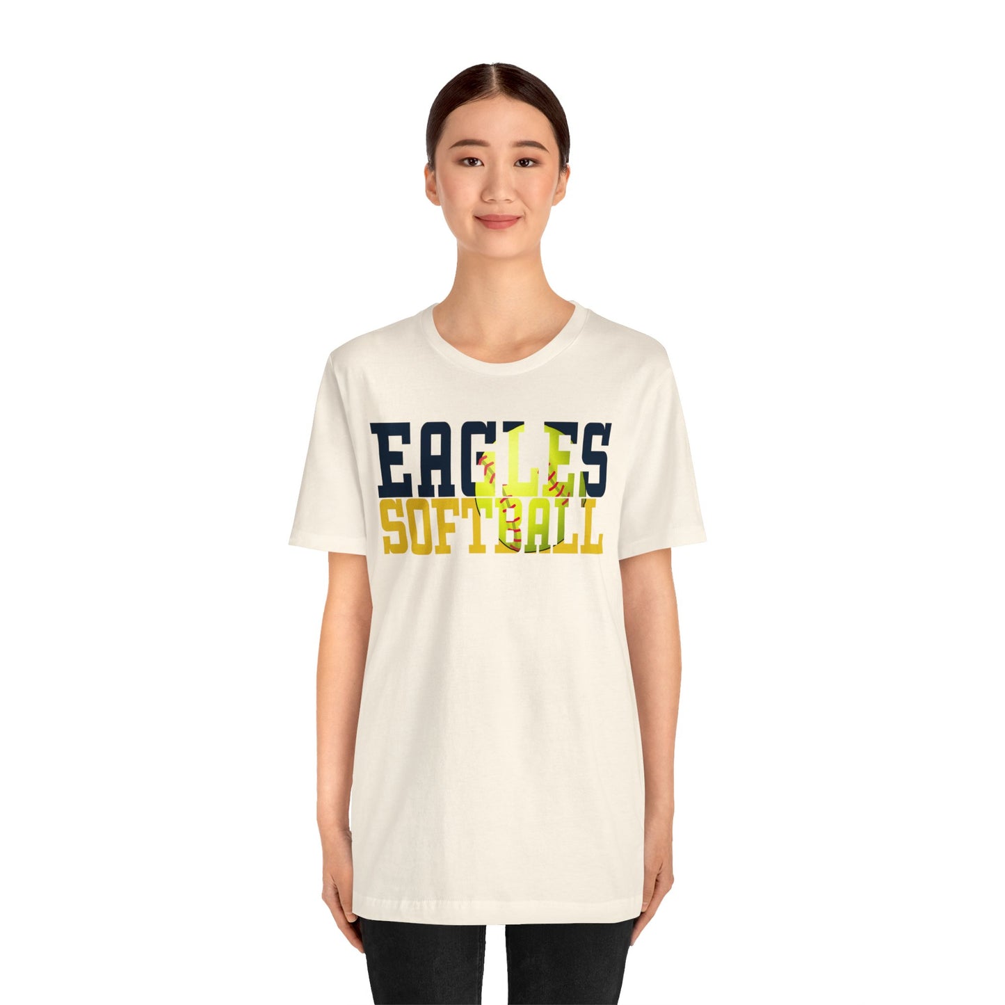 Softball Cutout - Bella+Canva Unisex Jersey Short Sleeve Tee