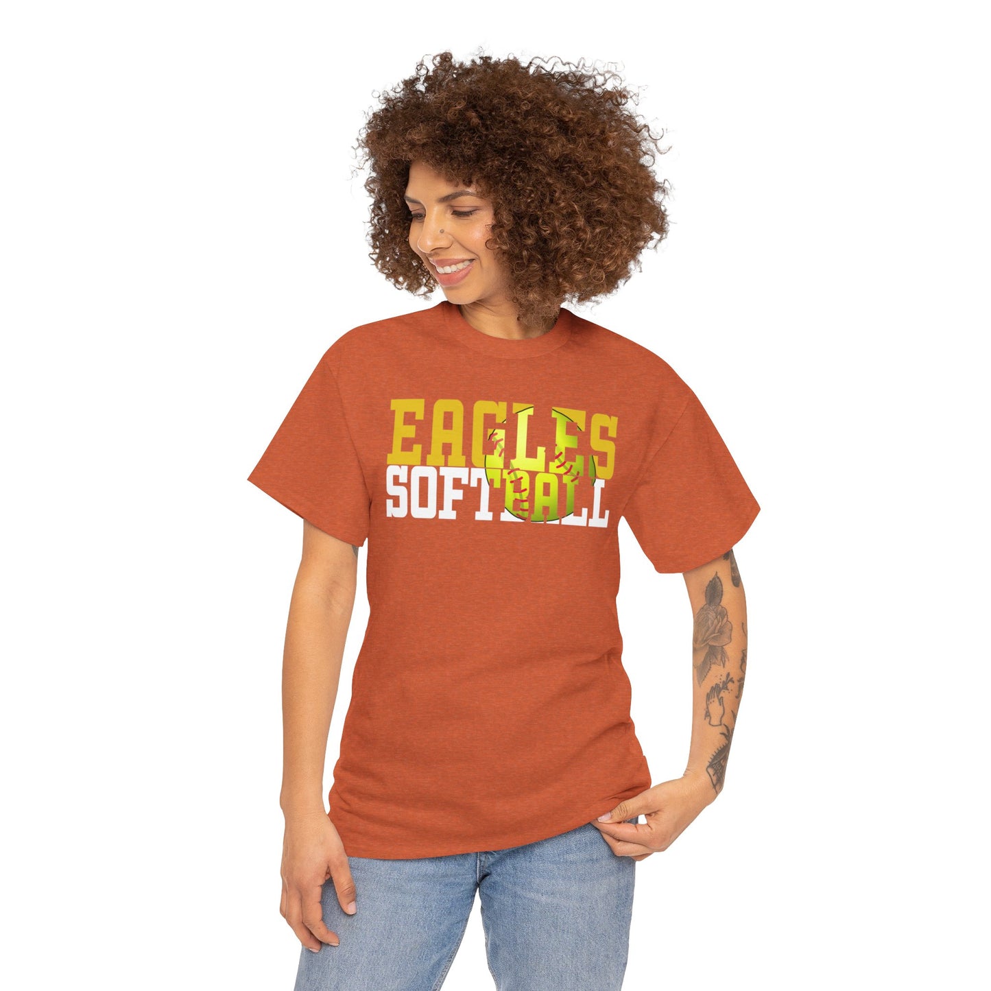 Softball Cutout - Gildan Unisex Heavy Cotton Tee