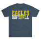 Softball Cutout - Next Level Unisex Tri-Blend Crew Tee