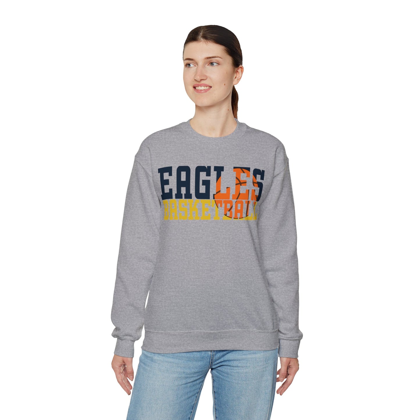 Basketball Cutout - Gildan Unisex Heavy Blend™ Crewneck Sweatshirt