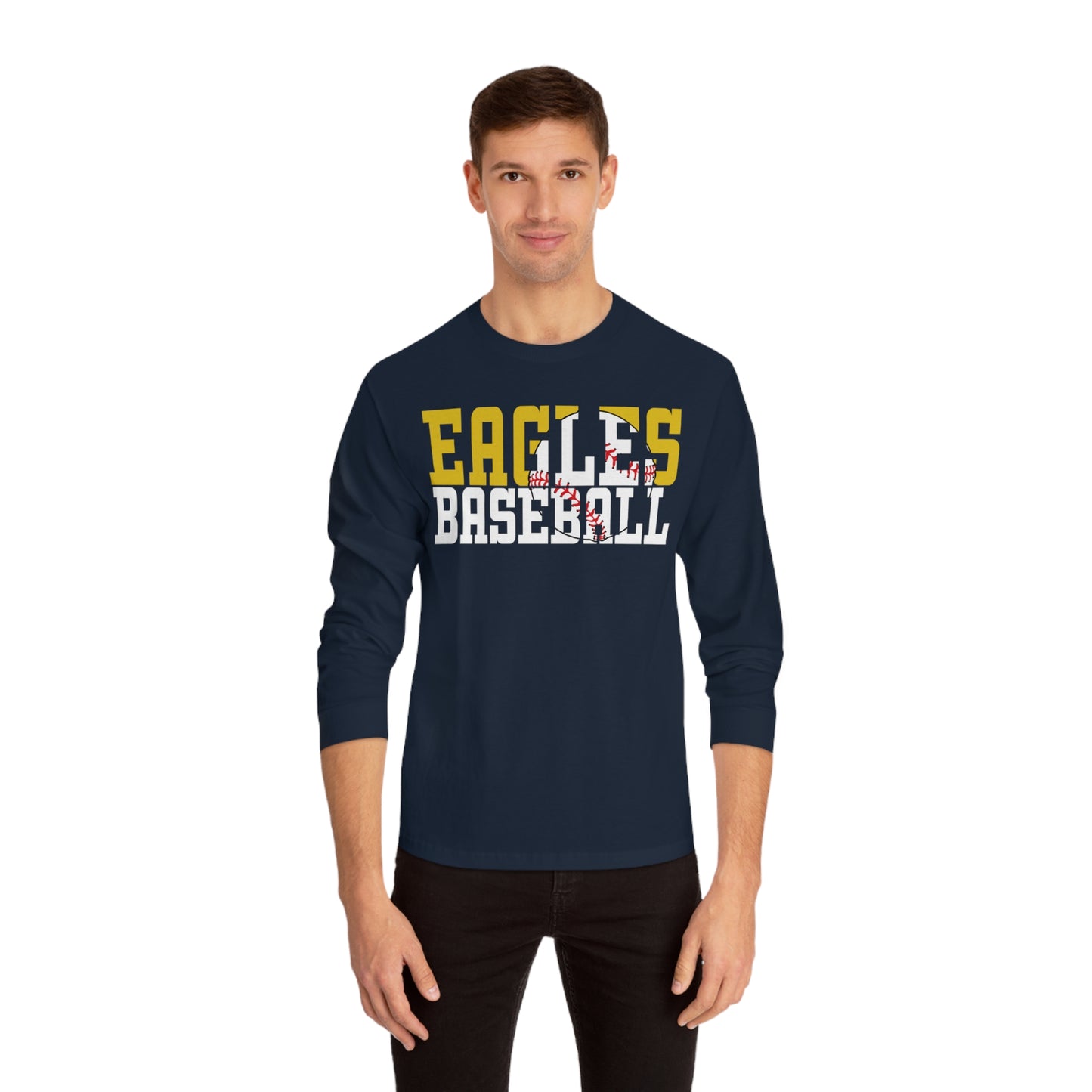 Baseball Cutout - American Apparel Unisex Classic Long Sleeve T-Shirt