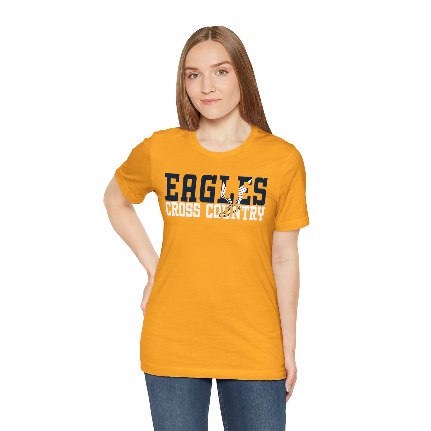 Cross Country Cutout -  Bella+Canva Unisex Jersey Short Sleeve Tee