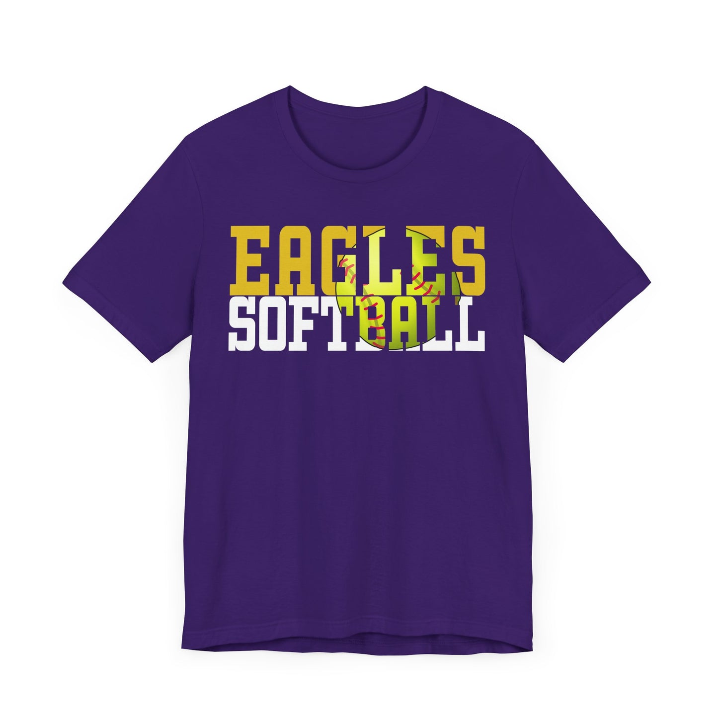 Softball Cutout - Bella+Canva Unisex Jersey Short Sleeve Tee