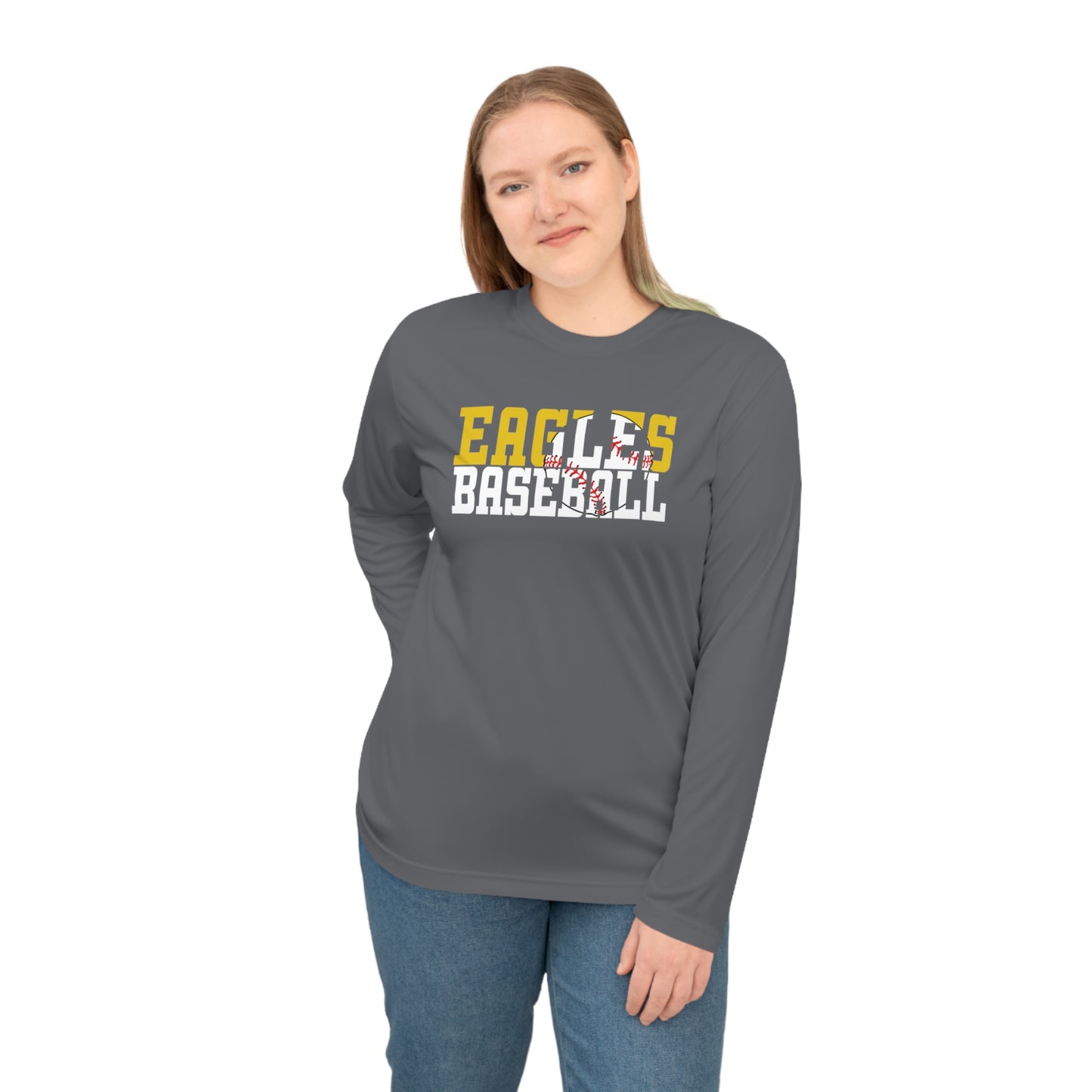 Baseball Cutout - Team 365 Unisex Performance Long Sleeve Shirt