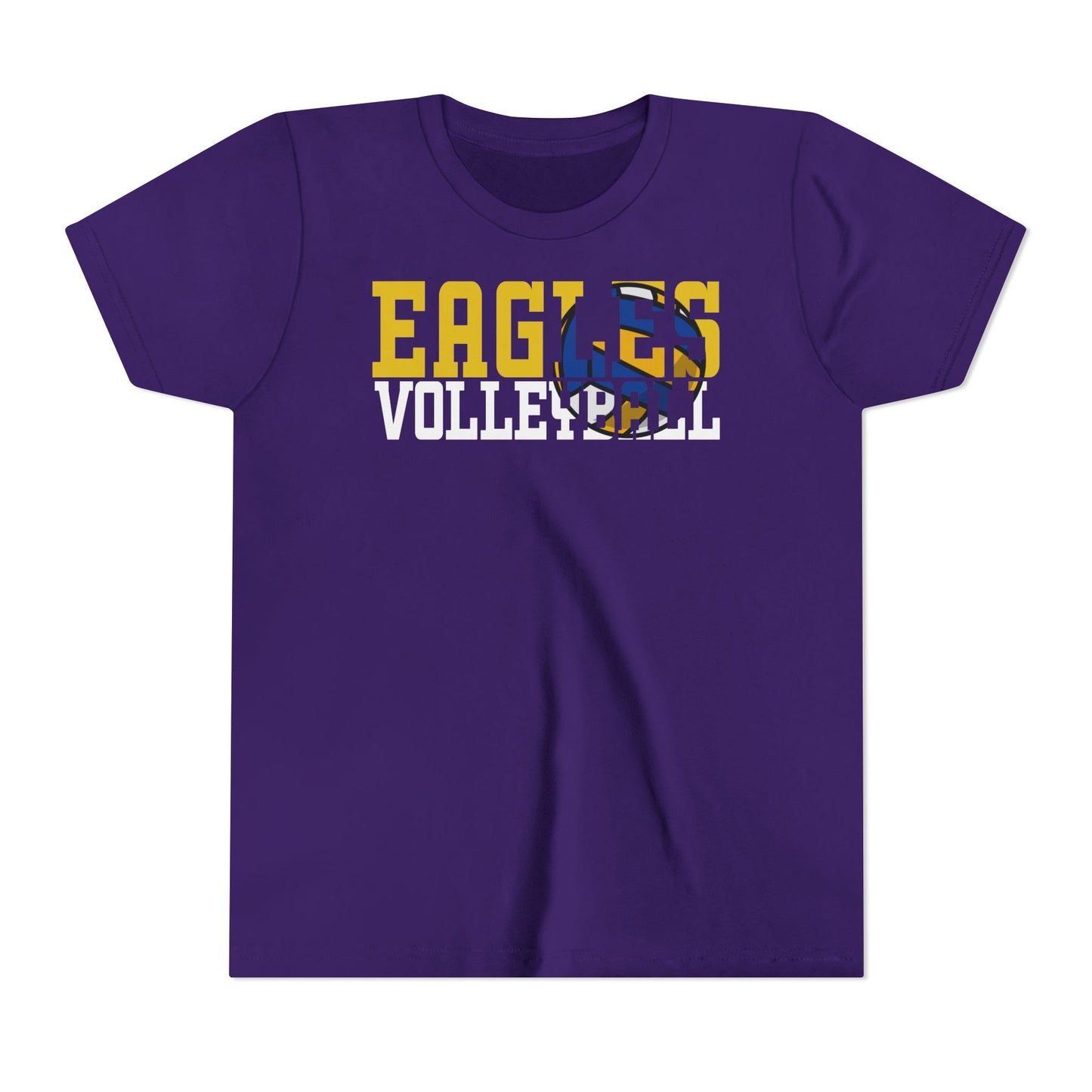 Volleyball Cutout - Bella+Canva Youth Short Sleeve Tee