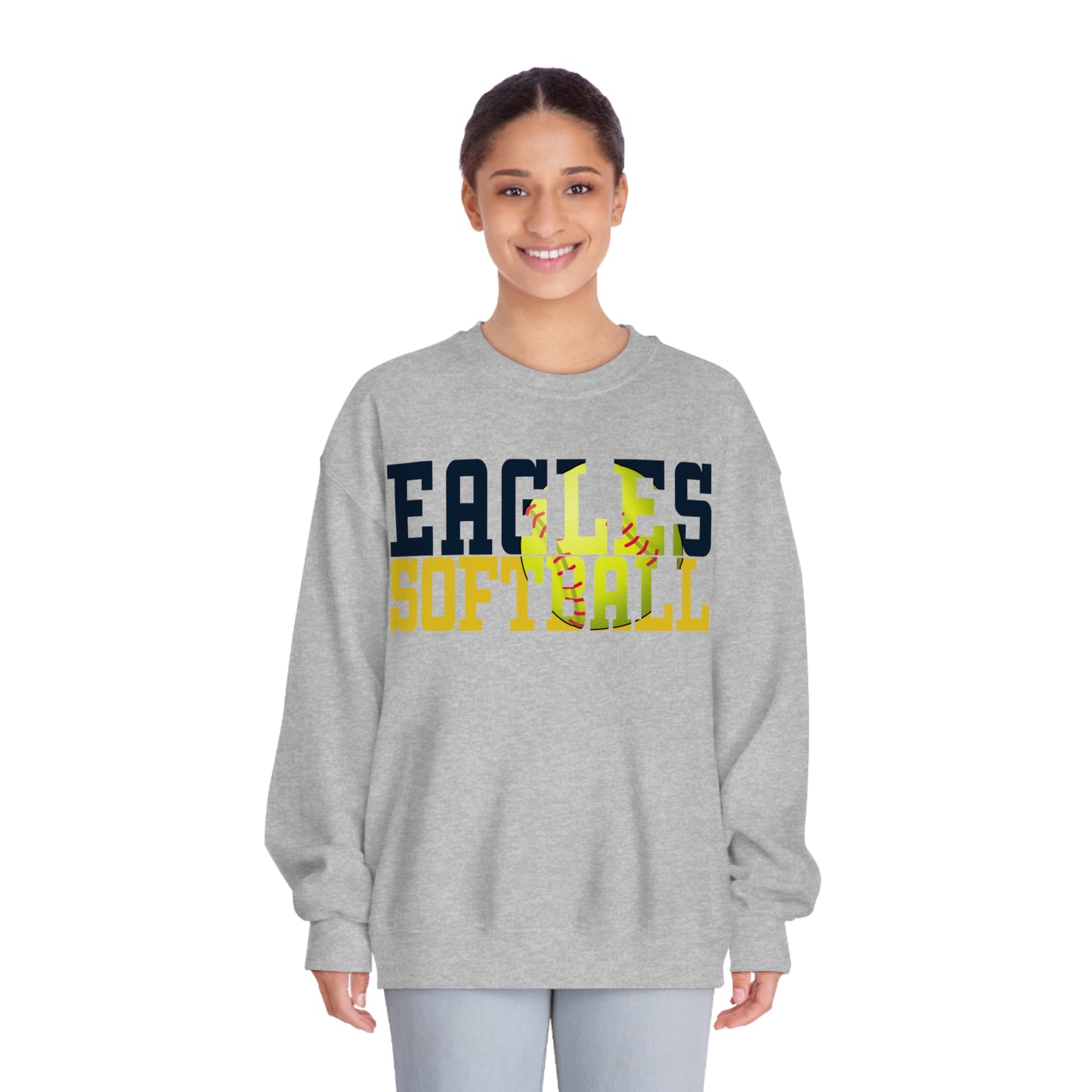 Softball Cutout - Gildan Unisex DryBlend® Crewneck Sweatshirt