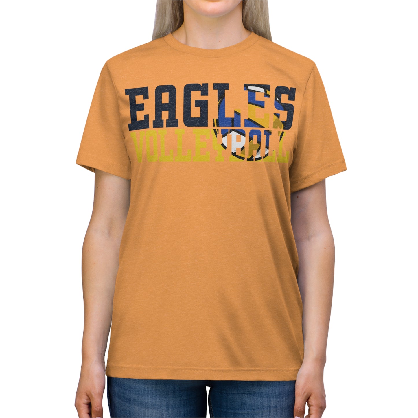 Volleyball Cutout - Bella+Canva Unisex Triblend Tee