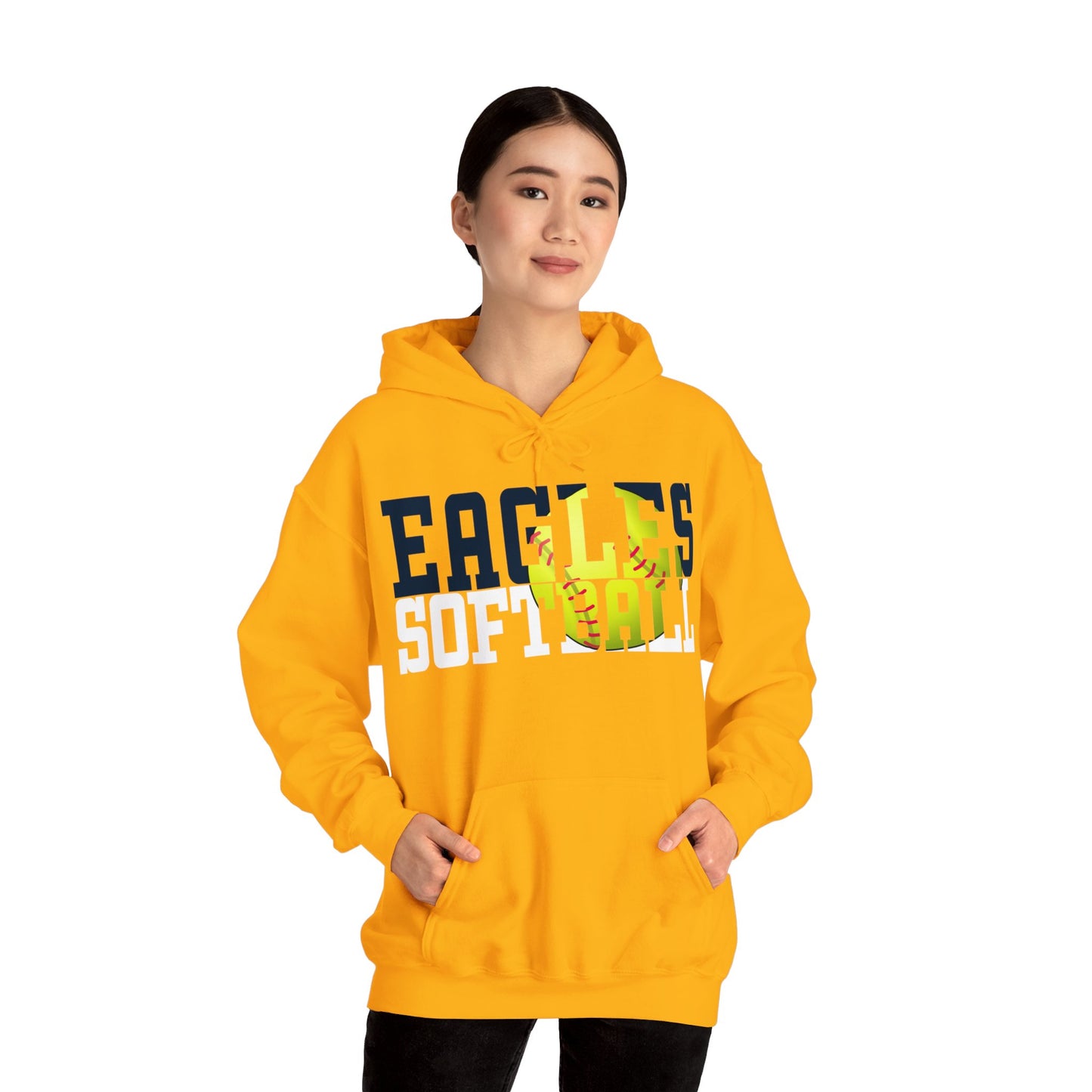 Softball Cutout - Gildan Unisex Heavy Blend™ Hooded Sweatshirt