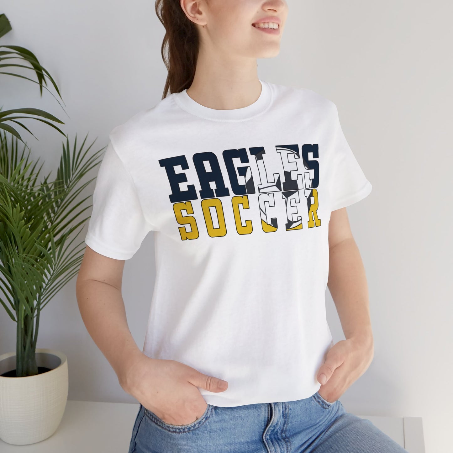 Soccer Cutout - Bella+Canva Unisex Jersey Short Sleeve Tee