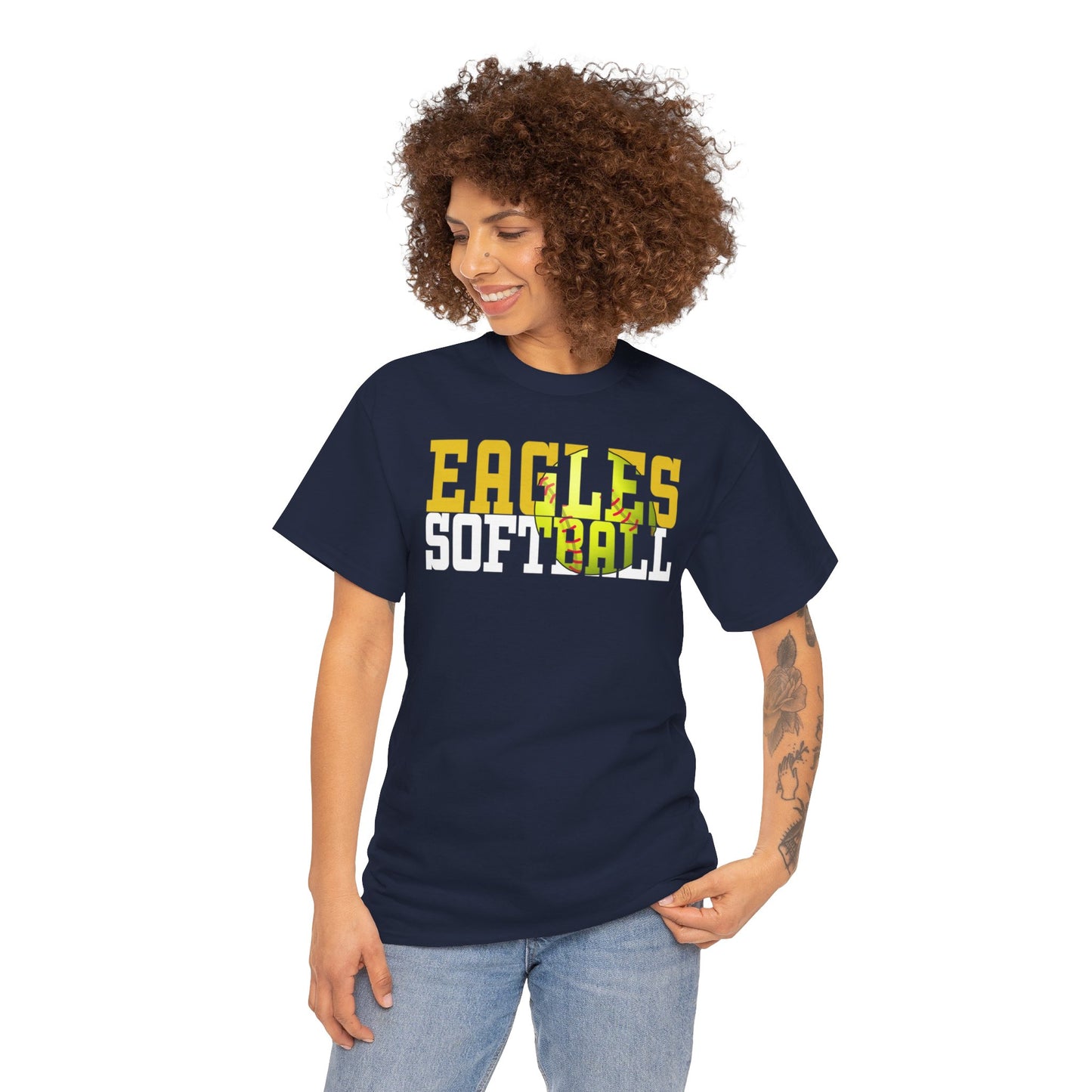 Softball Cutout - Gildan Unisex Heavy Cotton Tee