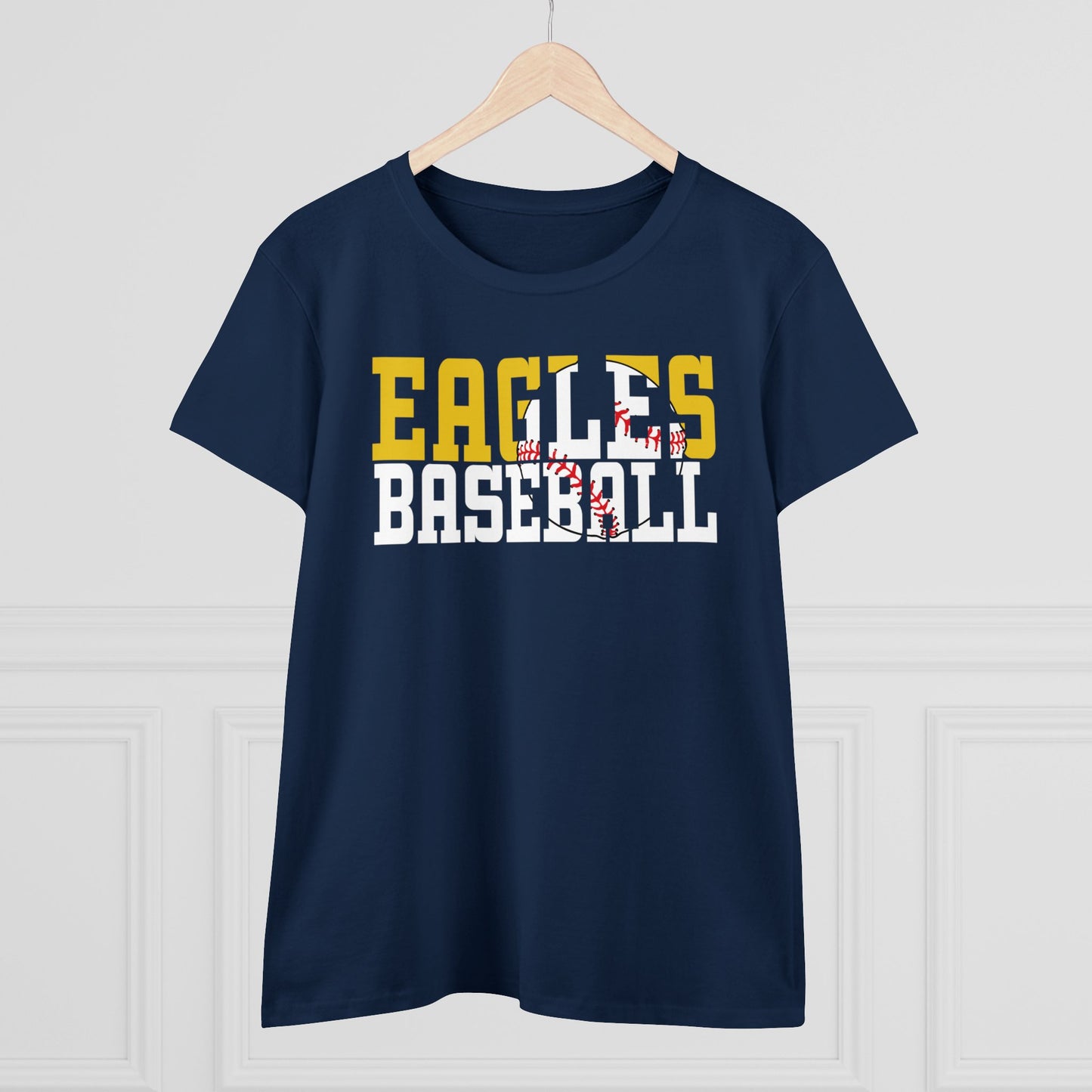 Baseball Cutout - Gildan Women's Midweight Cotton Tee