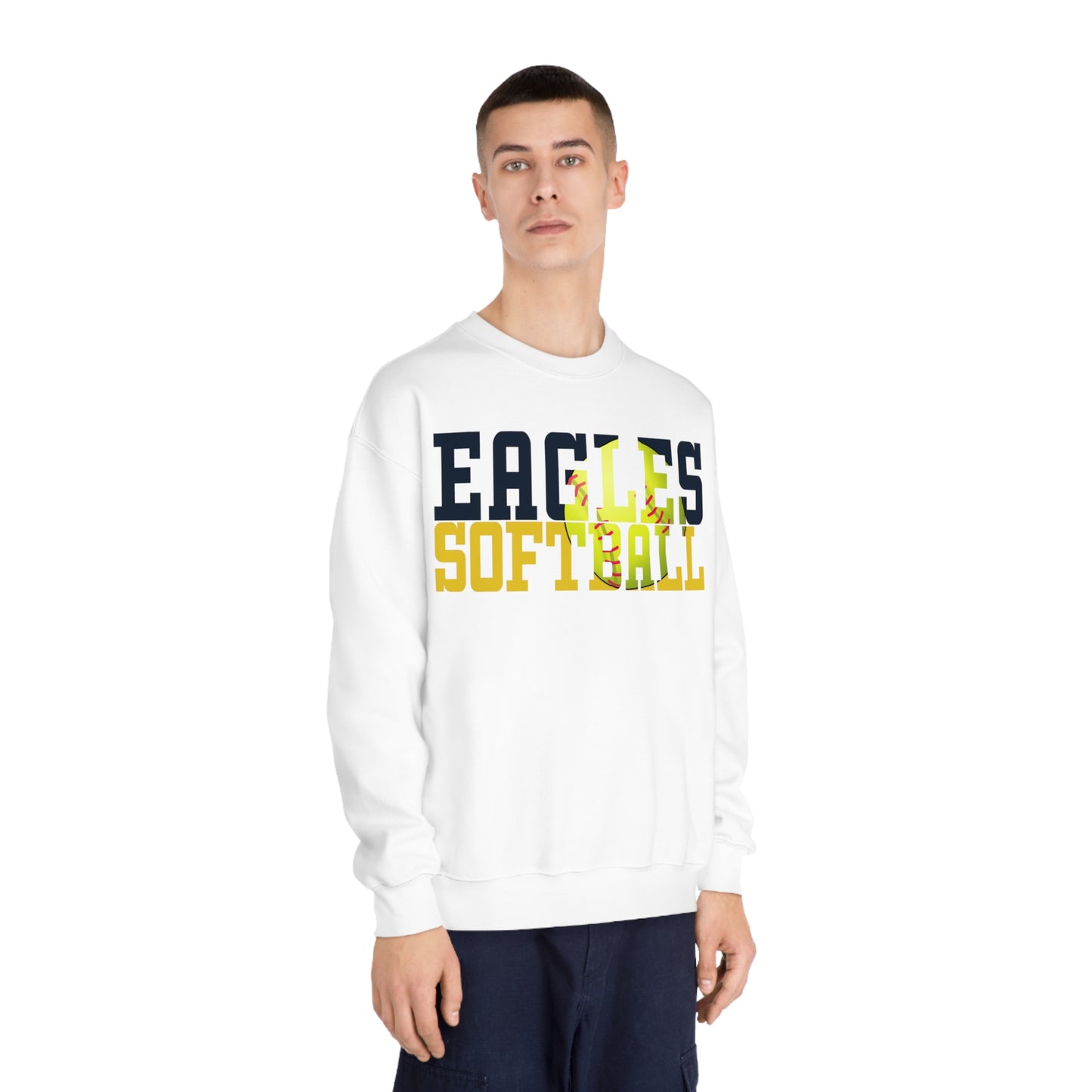 Softball Cutout - Gildan Unisex DryBlend® Crewneck Sweatshirt