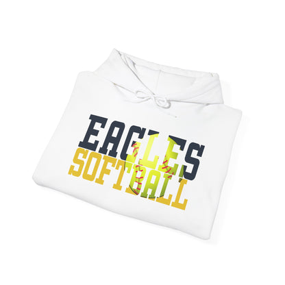 Softball Cutout - Gildan Unisex Heavy Blend™ Hooded Sweatshirt