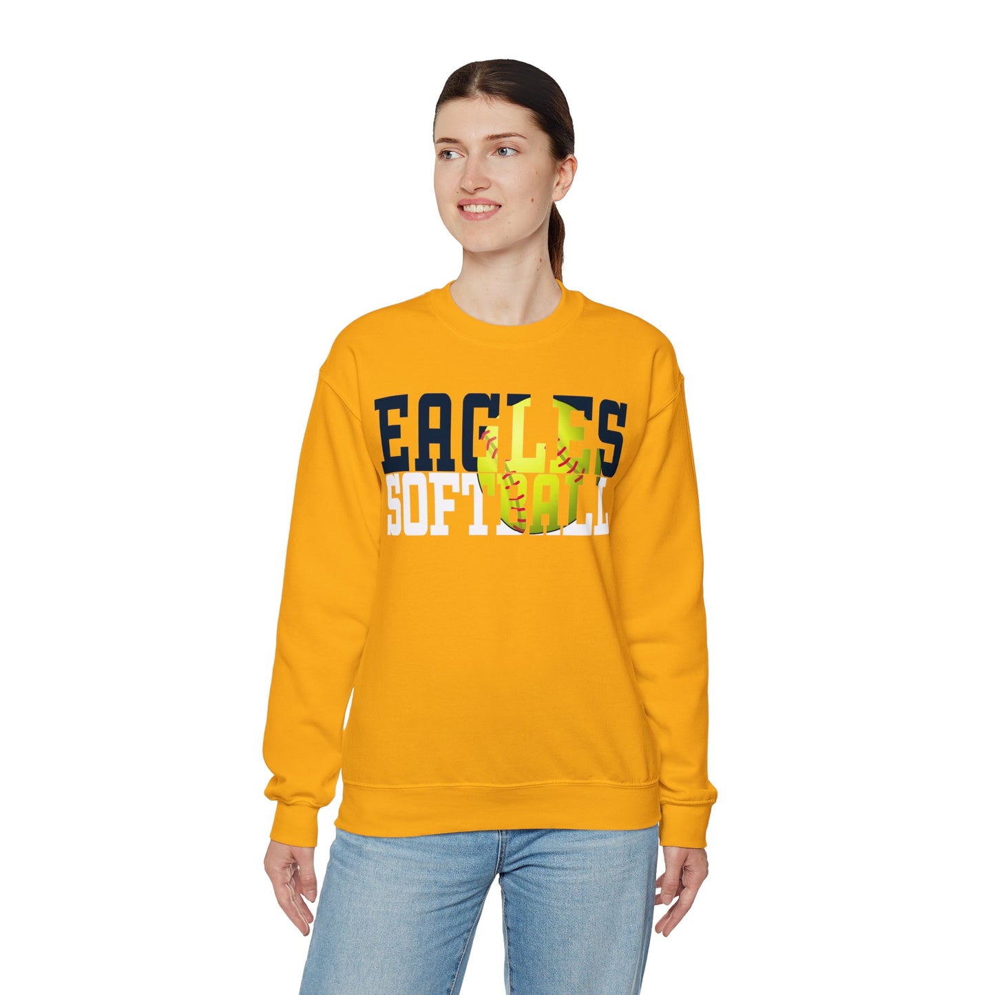 Softball Cutout - Gildan Unisex Heavy Blend™ Crewneck Sweatshirt