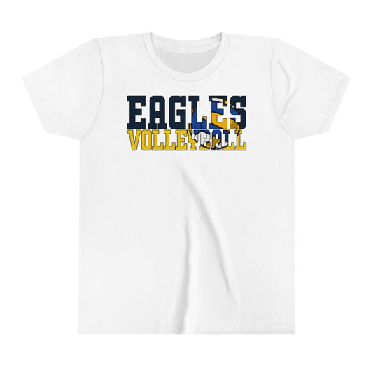 Volleyball Cutout - Bella+Canva Youth Short Sleeve Tee