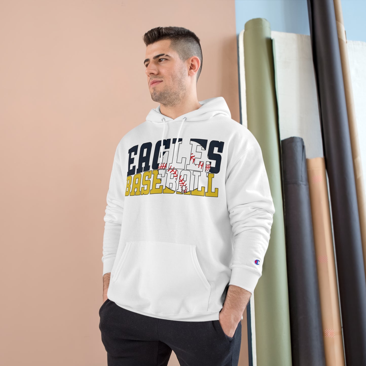 Baseball Cutout - Champion Hoodie