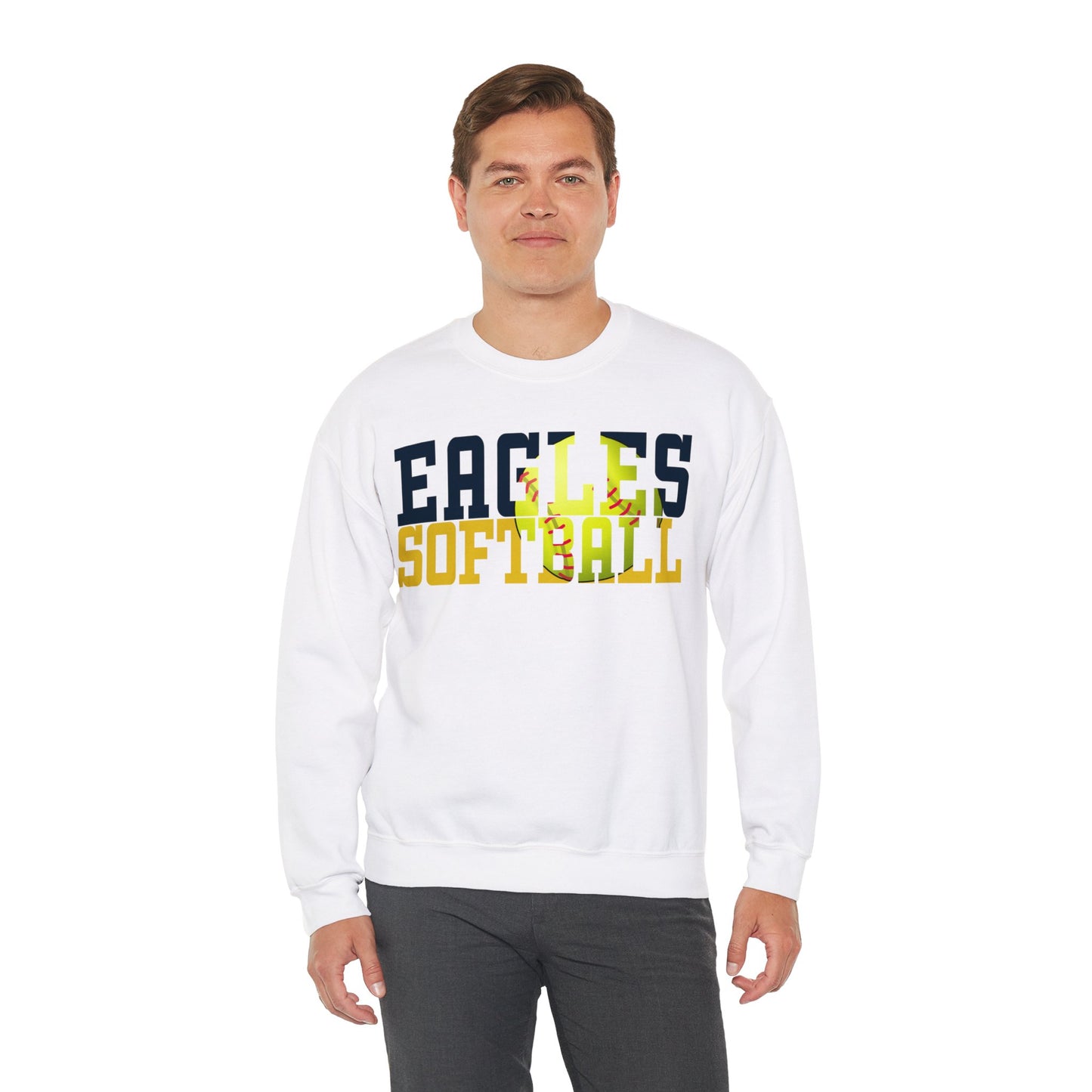 Softball Cutout - Gildan Unisex Heavy Blend™ Crewneck Sweatshirt