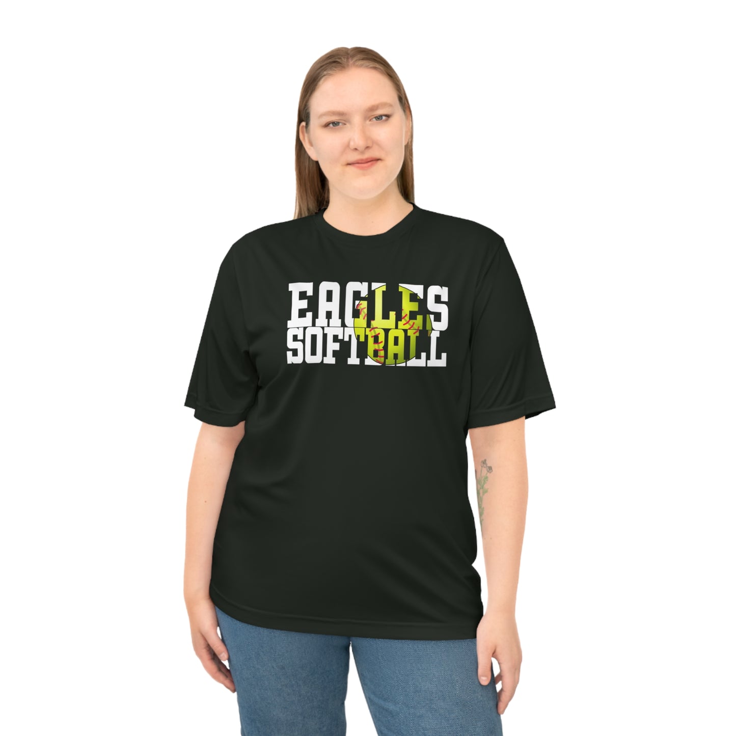 Softball Cutout - Team 365 Unisex Zone Performance T-shirt