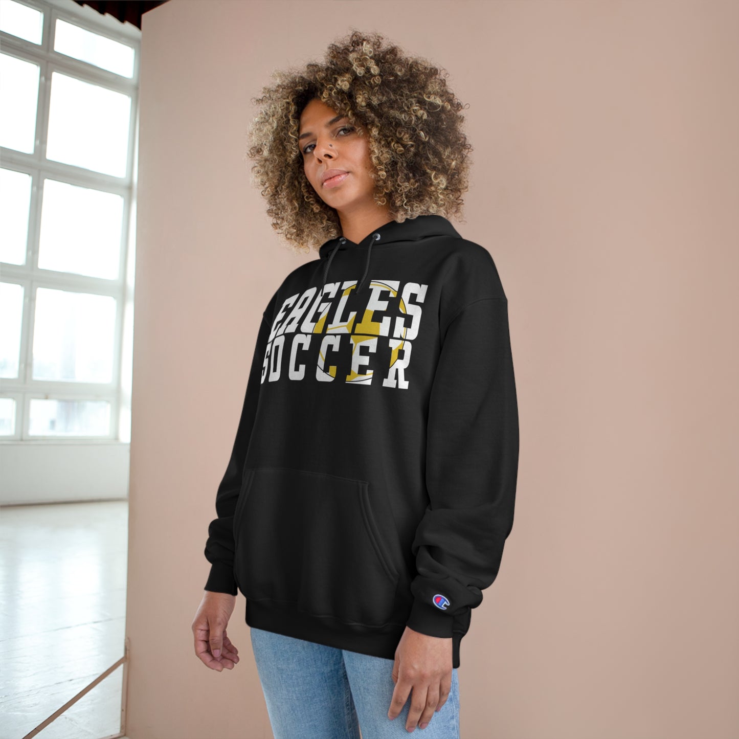 Soccer Cutout - Champion Hoodie