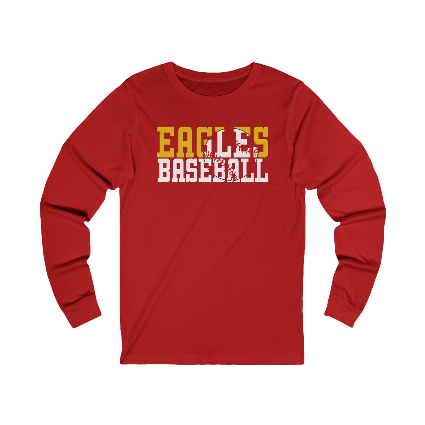 Baseball Cutout - Bella+Canva Unisex Jersey Long Sleeve Tee