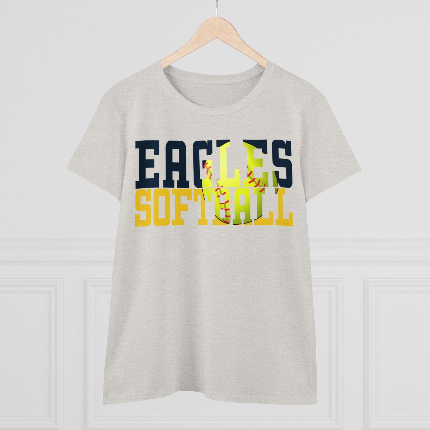 Softball Cutout - Gildan Women's Midweight Cotton Tee