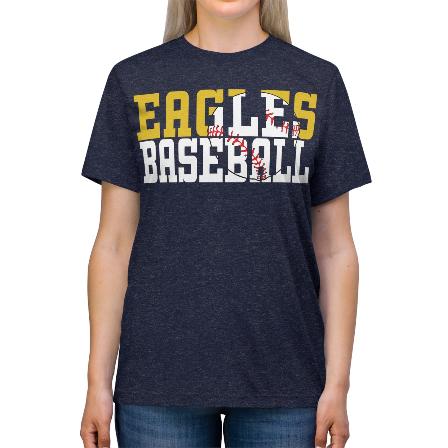 Baseball Cutout - Bella+Canva Unisex Triblend Tee