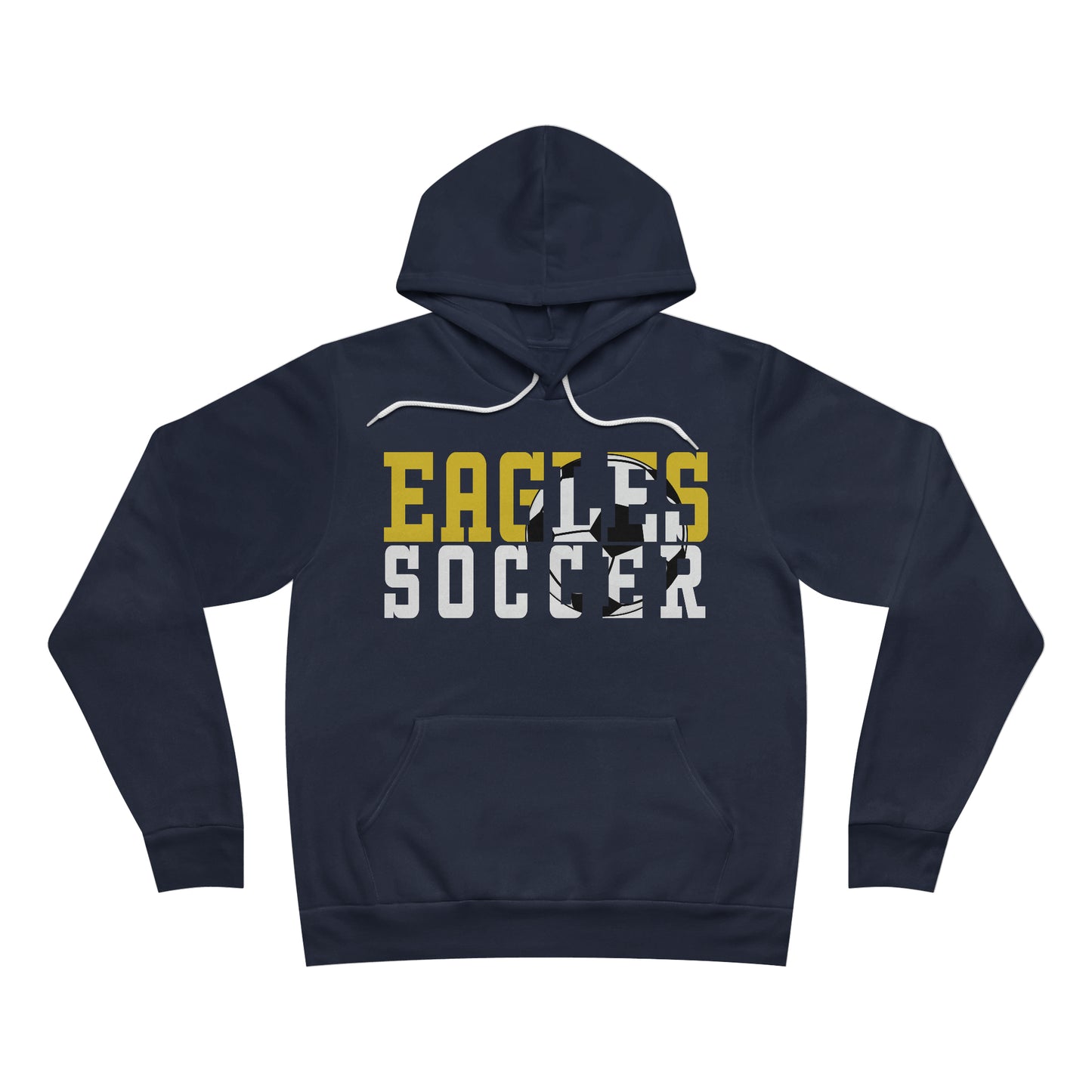 Soccer Cutout - Bella+Canva Unisex Sponge Fleece Pullover Hoodie